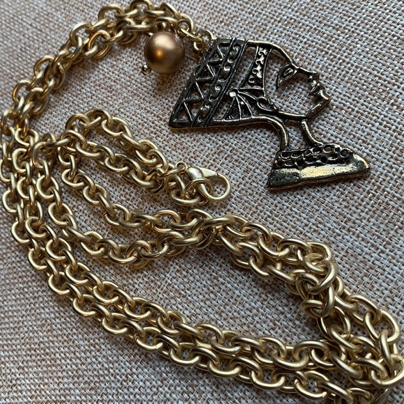 Ancient Egypt Upcycle Necklace One of a kind Design by Twinsdesign Handmade - Picture 13 of 15